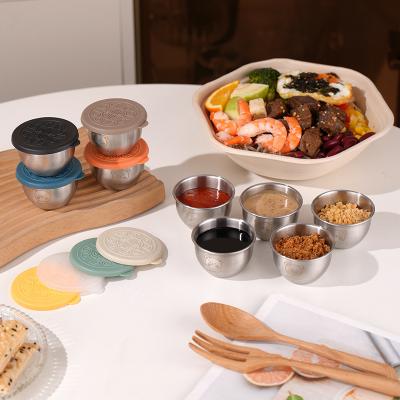 5-pcs Mini Stainless Steel Panda Bowl