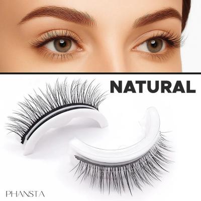 2-pairs Pack Reusable False Eyelashes, Natural & Voluminous