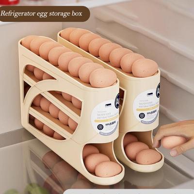 Automatic Rolling Egg Dispenser Organizer for Refrigerator