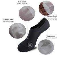 5-pairs Ultra Thin Liner Non Slip No Show Socks