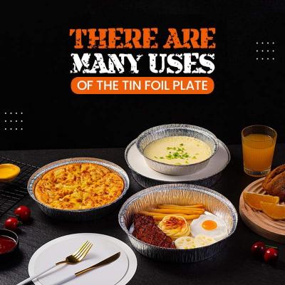 30pcs Oil-resistant round aluminium foil trays
